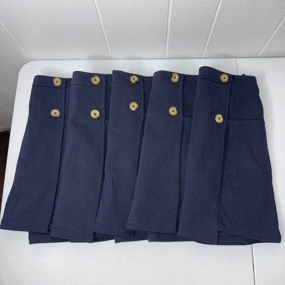 French Toast Lot Of 5 Pull On Stretch Ponte Skort School Uniform Navy L 10/12 - Picture 1 of 5